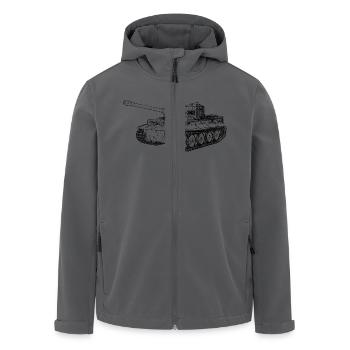 Panzer Königstiger Tiger - Recycelte Männer Softshell-Jacke von Stanley/Stella - Schwarz - Vorne - AI Model Male 185 light (185cm)