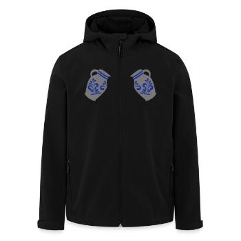 Geripptes mit Bembel - Recycelte Männer Softshell-Jacke von Stanley/Stella - Schwarz - Vorne - AI Model Male 185 light (185cm)