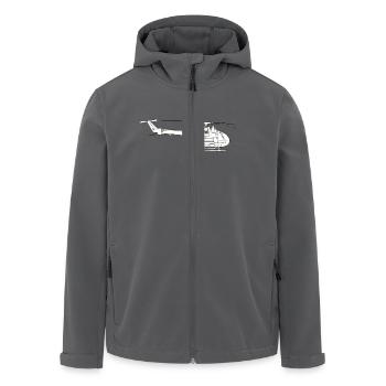 Bo105 Seite - Recycelte Männer Softshell-Jacke von Stanley/Stella - Anthrazit - Vorne - AI Model Male 185 light (185cm)