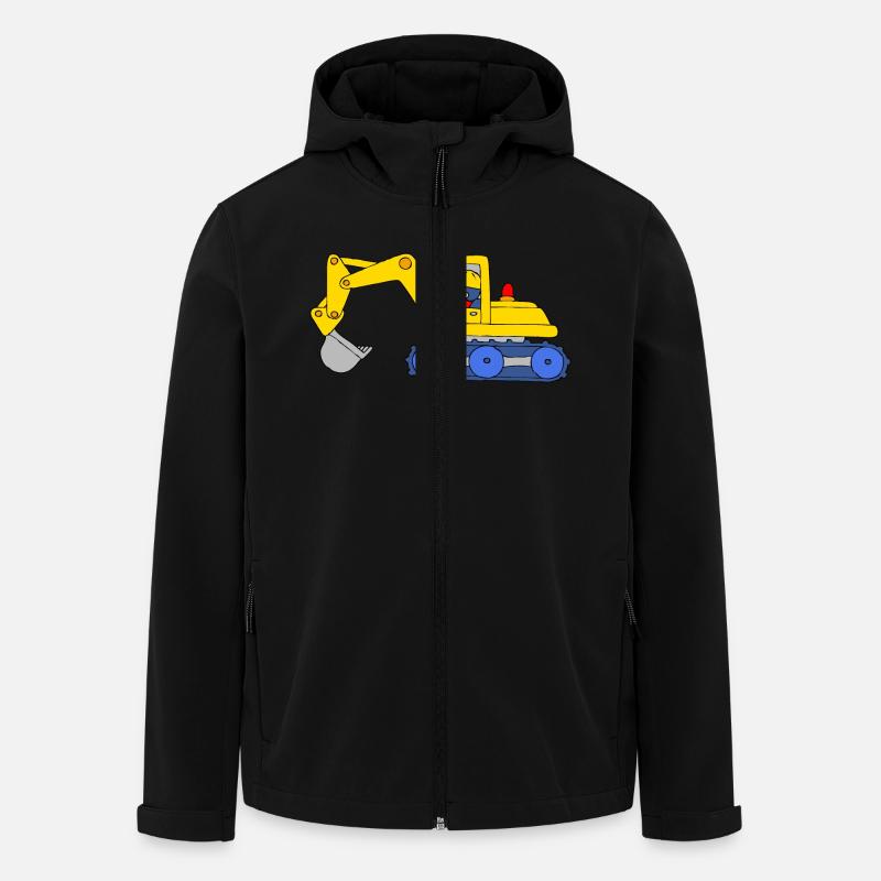 Backhoe Loader - Recycelte Männer Softshell-Jacke von Stanley/Stella - Schwarz