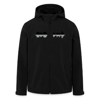 Skyline Mainz - Recycelte Männer Softshell-Jacke von Stanley/Stella - Schwarz - Vorne - AI Model Male 185 light (185cm)
