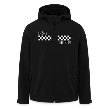 ska music - Veste softshell homme en polyester recyclé Stanley/Stella - noir - Devant - AI Model Male 185 light (185cm)