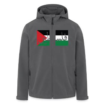 Palestine - Veste softshell homme en polyester recyclé Stanley/Stella - noir - Devant - AI Model Male 185 light (185cm)