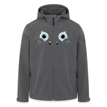 Funny & Cute Kawaii Comic Face / Smiley - Recycelte Männer Softshell-Jacke von Stanley/Stella - Anthrazit - Vorne - AI Model Male 185 light (185cm)