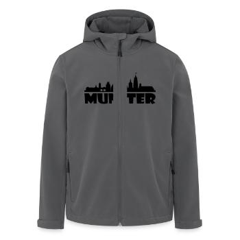 Skyline Münster - Recycelte Männer Softshell-Jacke von Stanley/Stella - Schwarz - Vorne - AI Model Male 185 light (185cm)