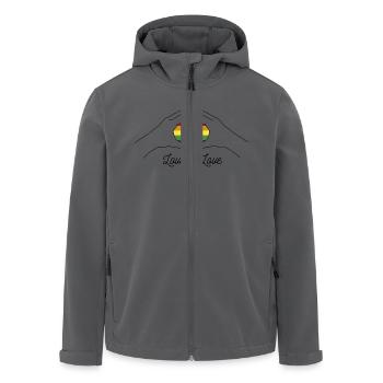 love is love rainbow Pride Hände LGBT - Recycelte Männer Softshell-Jacke von Stanley/Stella - Schwarz - Vorne - AI Model Male 185 light (185cm)