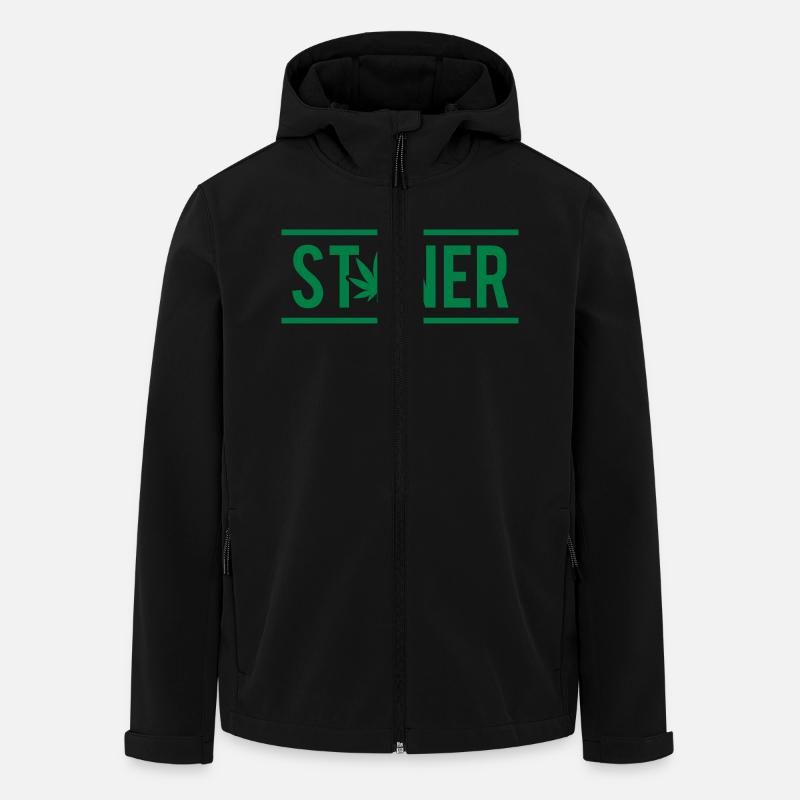 stoner_high_1_f1 - Recycelte Männer Softshell-Jacke von Stanley/Stella - Schwarz