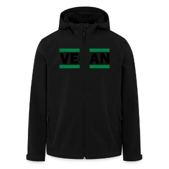 Vegan - Veste softshell homme en polyester recyclé Stanley/Stella - noir - Devant - AI Model Male 185 light (185cm)
