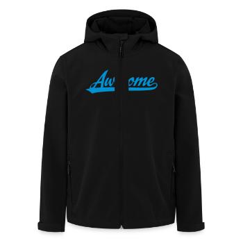 Awesome Since (MM.DD.YYYY) - Men’s Recycled Softshell Jacket by Stanley/Stella - black - Front - AI Model Male 185 light (185cm)