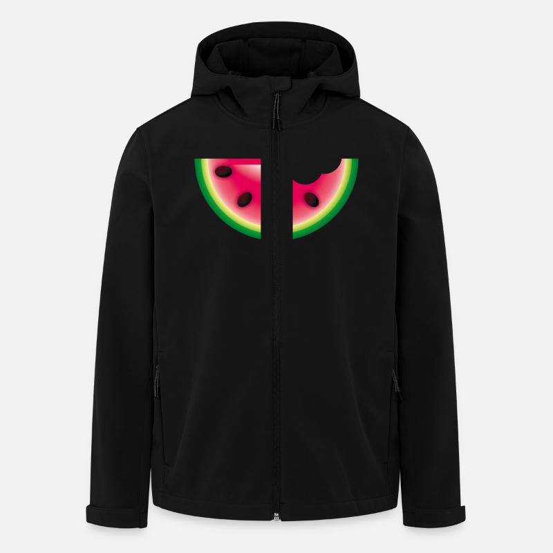 Smiley Watermelon - Men’s Recycled Softshell Jacket by Stanley/Stella - black