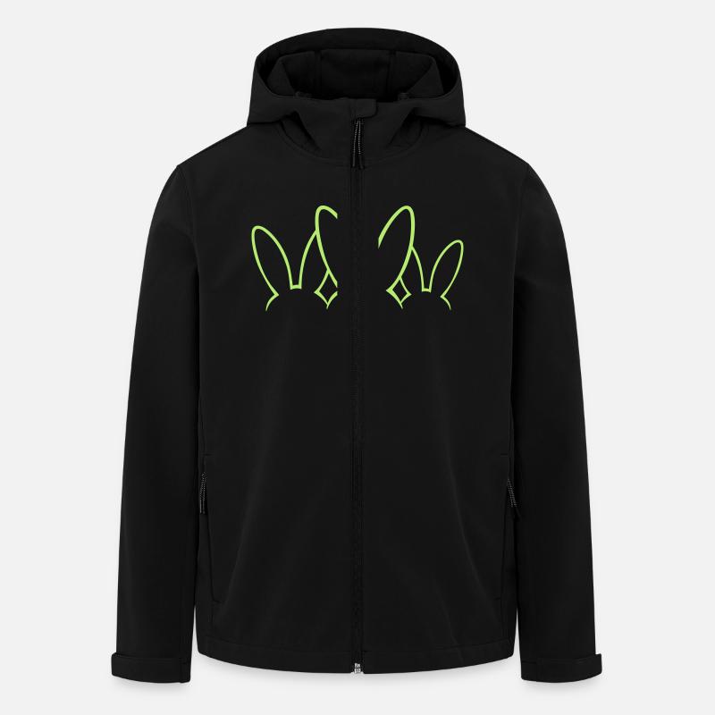 Ostern - Hasen Ohren - Recycelte Männer Softshell-Jacke von Stanley/Stella - Schwarz