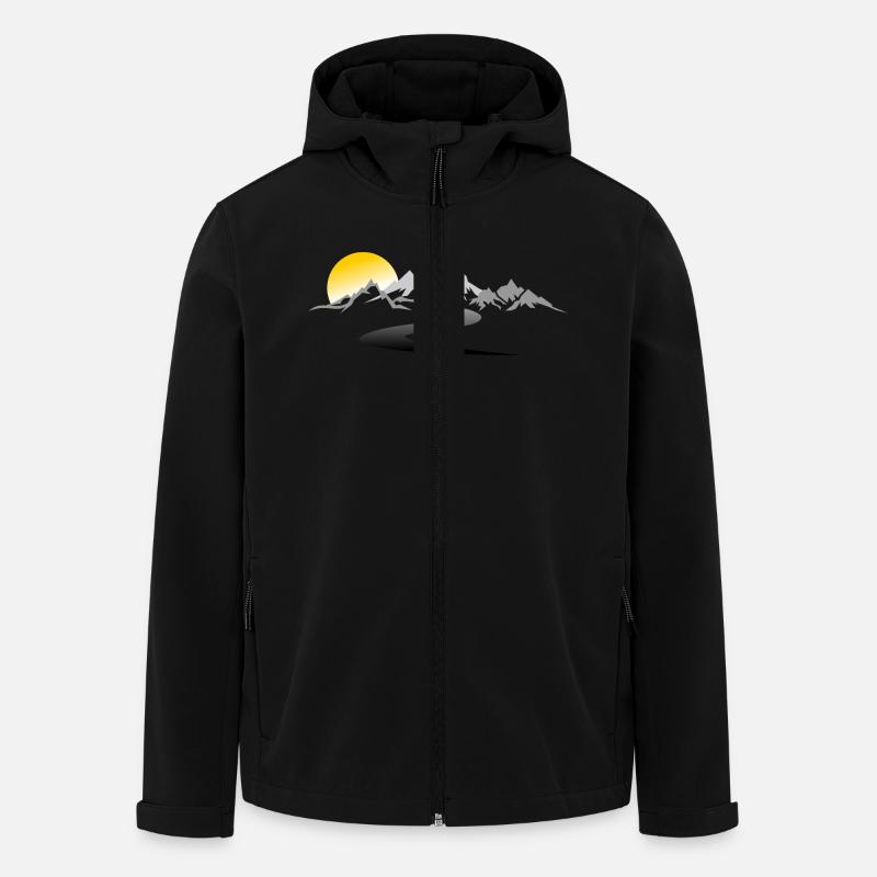 Reise - Berge Straße - Recycelte Männer Softshell-Jacke von Stanley/Stella - Schwarz