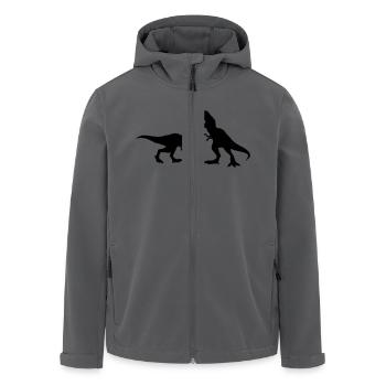 2 enemies fight fight race run silhouette black ou - Men’s Recycled Softshell Jacket by Stanley/Stella - black - Front - AI Model Male 185 light (185cm)