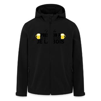 moi la pression - Recycelte Männer Softshell-Jacke von Stanley/Stella - Schwarz - Vorne - AI Model Male 185 light (185cm)