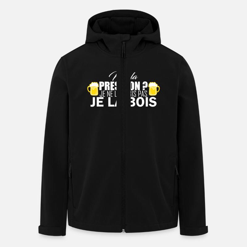 moi la pression - Men’s Recycled Softshell Jacket by Stanley/Stella - black