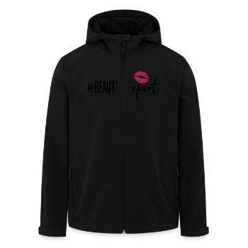 beauty expert lips - Recycelte Männer Softshell-Jacke von Stanley/Stella - Schwarz - Vorne - AI Model Male 185 light (185cm)