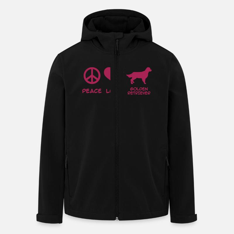 Golden Retriever - Men’s Recycled Softshell Jacket by Stanley/Stella - black