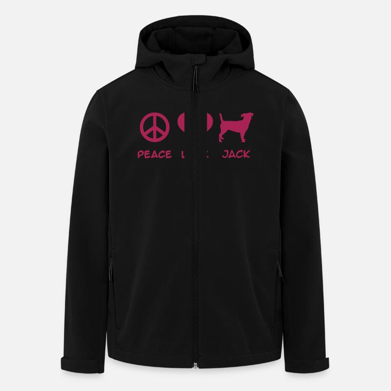 Jack Russell - Recycelte Männer Softshell-Jacke von Stanley/Stella - Schwarz