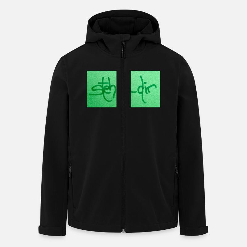 steh zu dir - Recycelte Männer Softshell-Jacke von Stanley/Stella - Schwarz