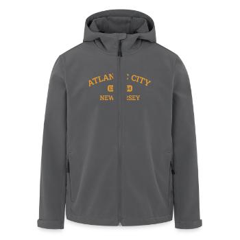 Atlantic City - New Jersey - Est. 1854 - America - Men’s Recycled Softshell Jacket by Stanley/Stella - black - Front - AI Model Male 185 light (185cm)