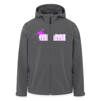 Miami États-Unis Flamingo Bird Amérique Floride Voyage - Veste softshell homme en polyester recyclé Stanley/Stella - noir - Devant - AI Model Male 185 light (185cm)