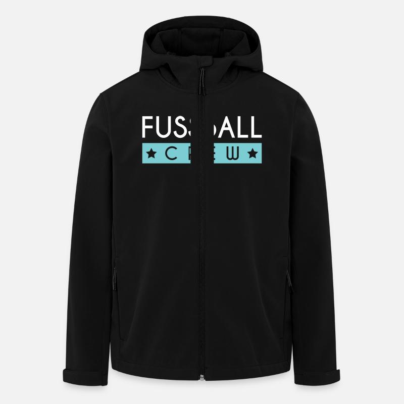 Fussball Crew - Recycelte Männer Softshell-Jacke von Stanley/Stella - Schwarz