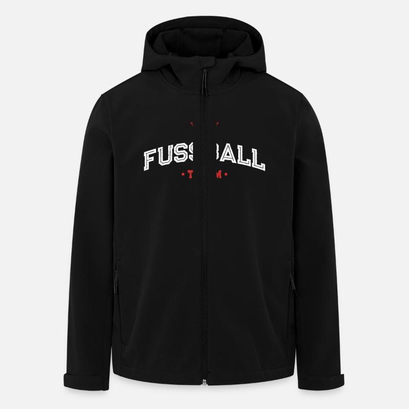Équipe de football - Veste softshell homme en polyester recyclé Stanley/Stella - noir