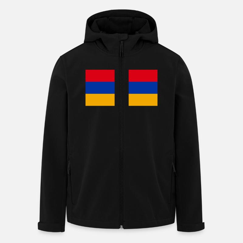 Armenien - Recycelte Männer Softshell-Jacke von Stanley/Stella - Schwarz