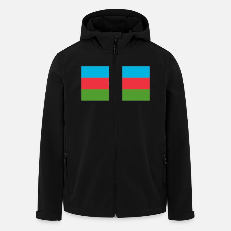 Aserbaidschan - Recycelte Männer Softshell-Jacke von Stanley/Stella - Schwarz