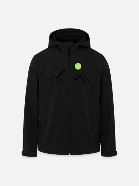 Mountains 01 - Men’s Recycled Softshell Jacket by Stanley/Stella - black