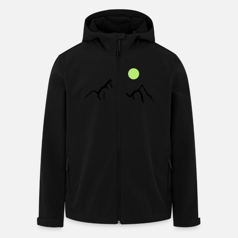 Montagnes 01 - Veste softshell homme en polyester recyclé Stanley/Stella - noir