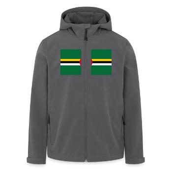 Dominica - Men’s Recycled Softshell Jacket by Stanley/Stella - black - Front - AI Model Male 185 light (185cm)