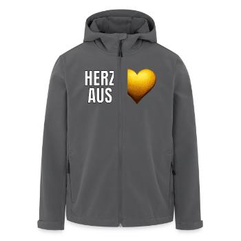 Goldener Schriftzug Herz aus Gold - Recycelte Männer Softshell-Jacke von Stanley/Stella - Schwarz - Vorne - AI Model Male 185 light (185cm)