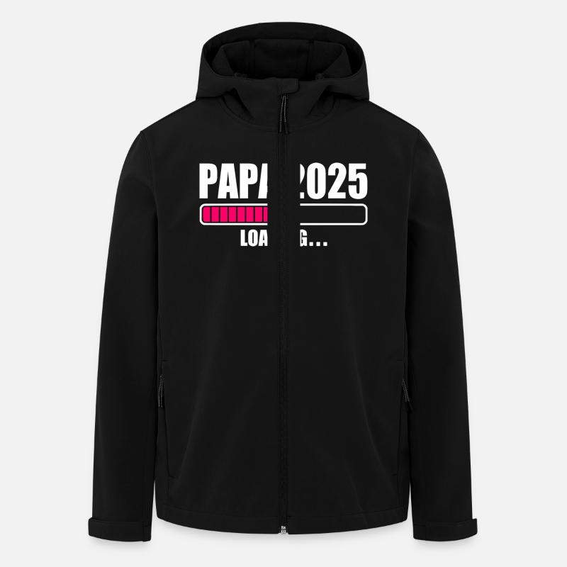 Papa 2025 - Recycelte Männer Softshell-Jacke von Stanley/Stella - Schwarz
