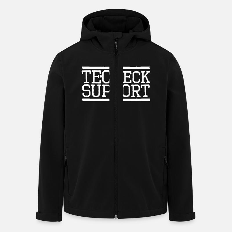 Texte d’assistance Techeck - Veste softshell homme en polyester recyclé Stanley/Stella - noir