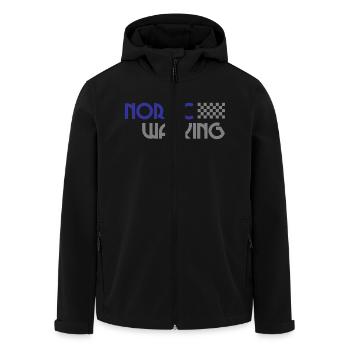 Nordic Walking - Sport - Ausdauersprt - Gehen - Recycelte Männer Softshell-Jacke von Stanley/Stella - Schwarz - Vorne - AI Model Male 185 light (185cm)