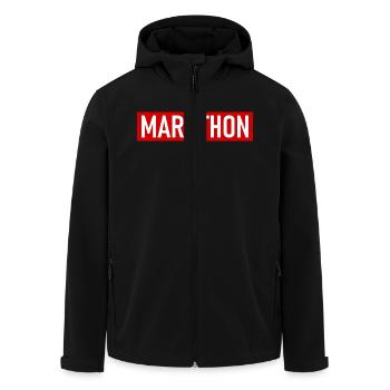 Marathon - Running - Sports - Running - Runners - Men’s Recycled Softshell Jacket by Stanley/Stella - black - Front - AI Model Male 185 light (185cm)