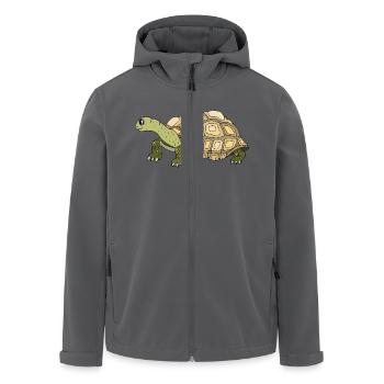 Tortoise - Men’s Recycled Softshell Jacket by Stanley/Stella - black - Front - AI Model Male 185 light (185cm)