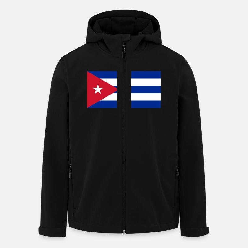 Cuba Drapeau - Veste softshell homme en polyester recyclé Stanley/Stella - noir