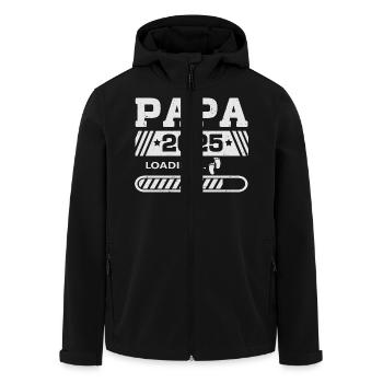 Papa 2025 loading - Recycelte Männer Softshell-Jacke von Stanley/Stella - Schwarz - Vorne - AI Model Male 185 light (185cm)