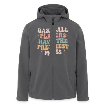 Baseballspieler haben die hübscheste Geliebte - Recycelte Männer Softshell-Jacke von Stanley/Stella - Schwarz - Vorne - AI Model Male 185 light (185cm)