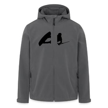 wakeboarder_03 - Recycelte Männer Softshell-Jacke von Stanley/Stella - Schwarz - Vorne - AI Model Male 185 light (185cm)