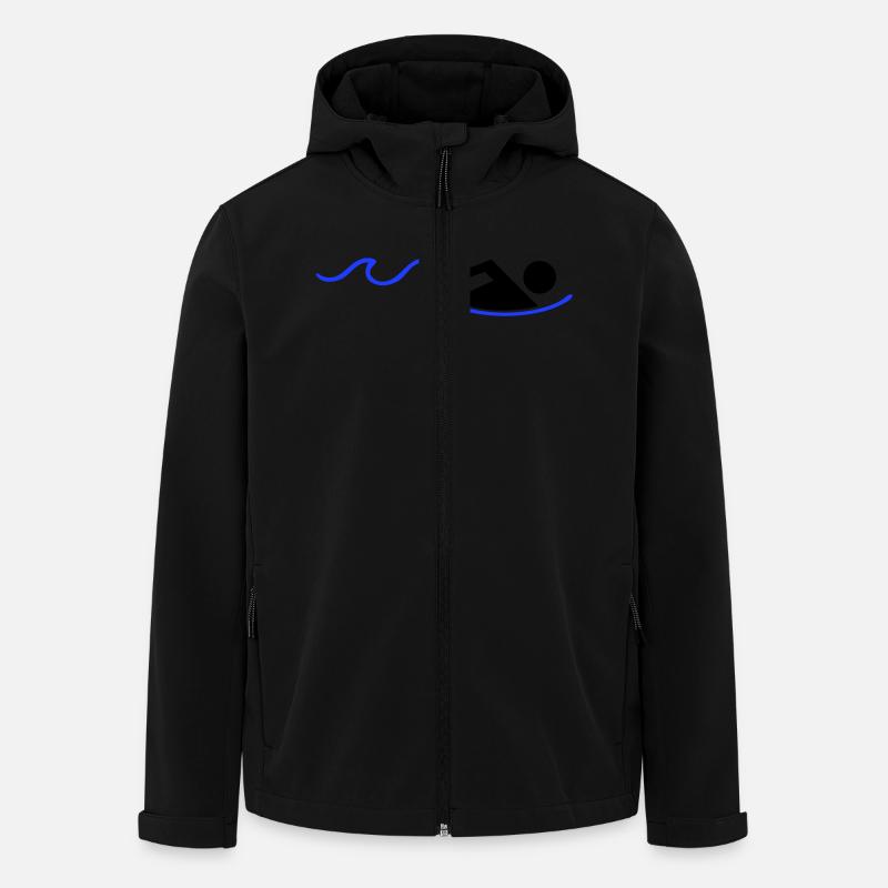 schwimmerin - Recycelte Männer Softshell-Jacke von Stanley/Stella - Schwarz