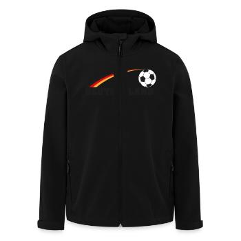 DEUTSCHLAND Bogen Fußball - pixel - Recycelte Männer Softshell-Jacke von Stanley/Stella - Schwarz - Vorne - AI Model Male 185 light (185cm)