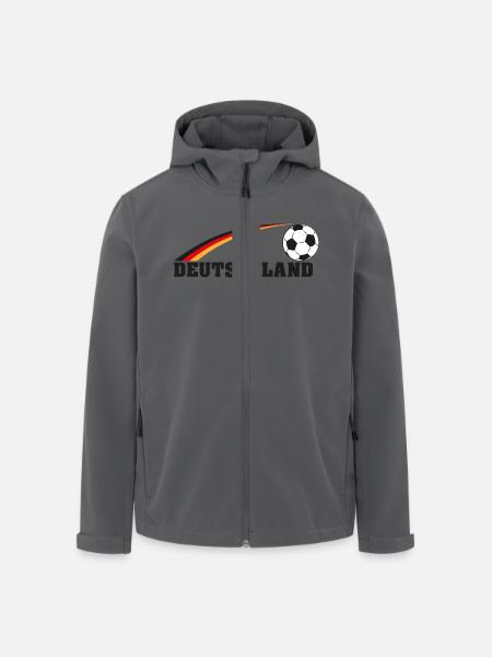 DEUTSCHLAND Bogen Fußball - pixel - Recycelte Männer Softshell-Jacke von Stanley/Stella - Schwarz