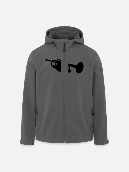 Trompete Silhouette - Recycelte Männer Softshell-Jacke von Stanley/Stella - Schwarz
