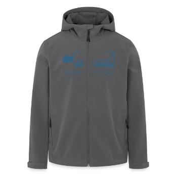 skiff in a bottle - Men’s Recycled Softshell Jacket by Stanley/Stella - black - Front - AI Model Male 185 light (185cm)
