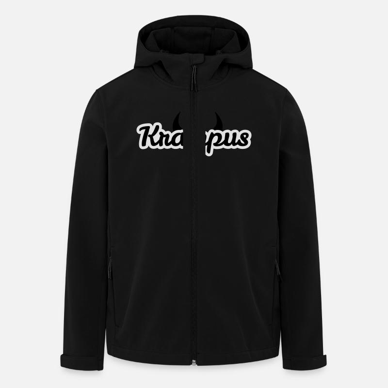 Krampus mit Hörnern - Recycelte Männer Softshell-Jacke von Stanley/Stella - Schwarz