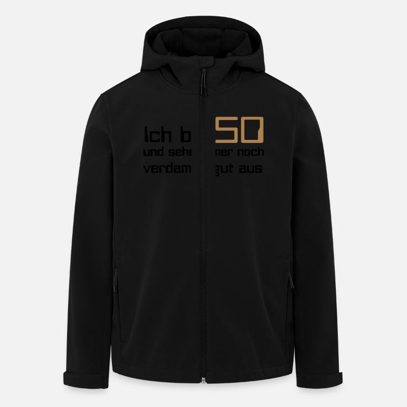 50 - Recycelte Männer Softshell-Jacke von Stanley/Stella - Schwarz