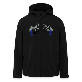 Wanderer - Recycelte Männer Softshell-Jacke von Stanley/Stella - Schwarz - Vorne - AI Model Male 185 light (185cm)
